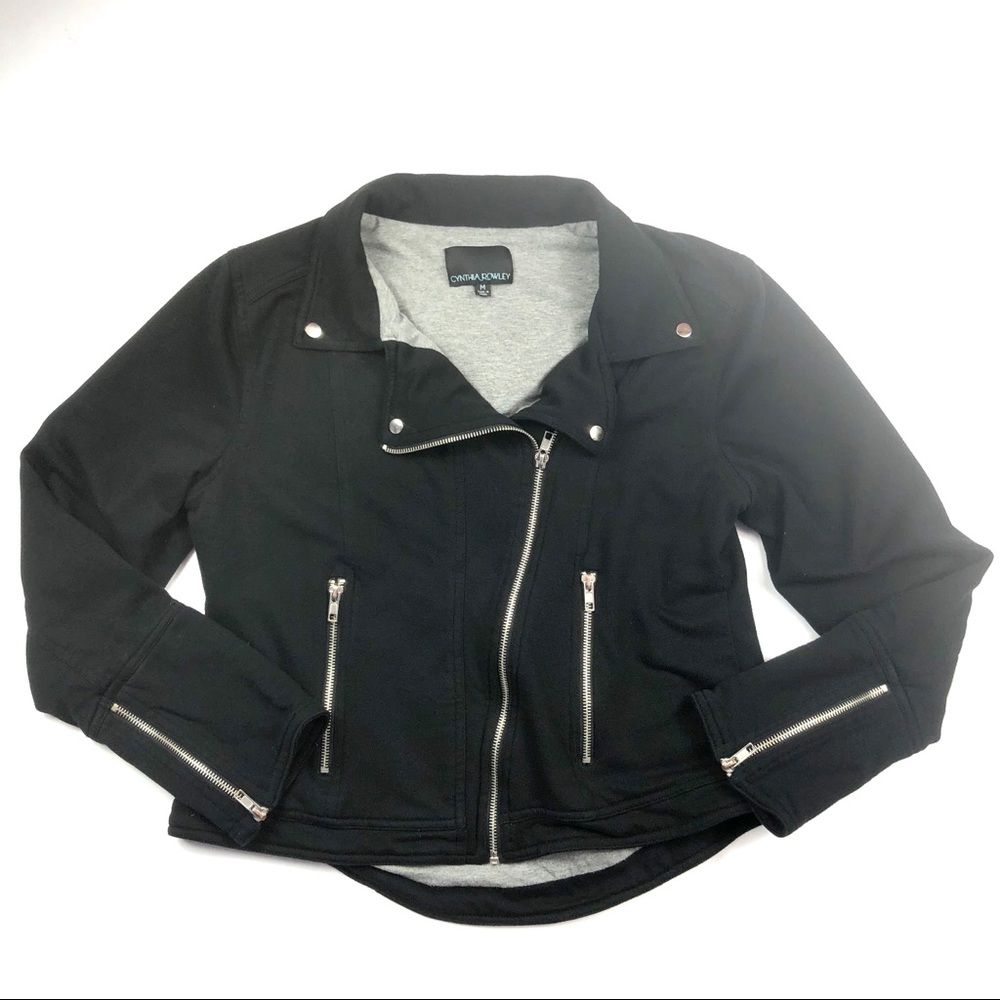 Cynthia Rowley Asymmetrical Moto Style Jacket